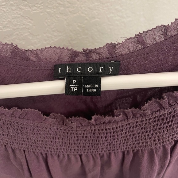 Theory Purple Ruffle Tank - Picture 2 of 4
